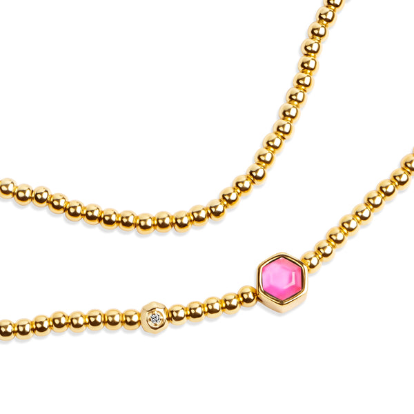 Ginger Gold & CZ Bracelet B389