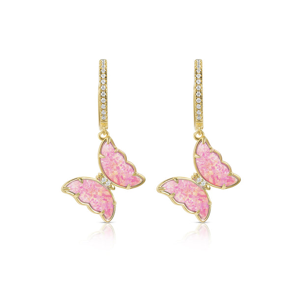 Isabella Opal Butterfly Drop Earrings E303