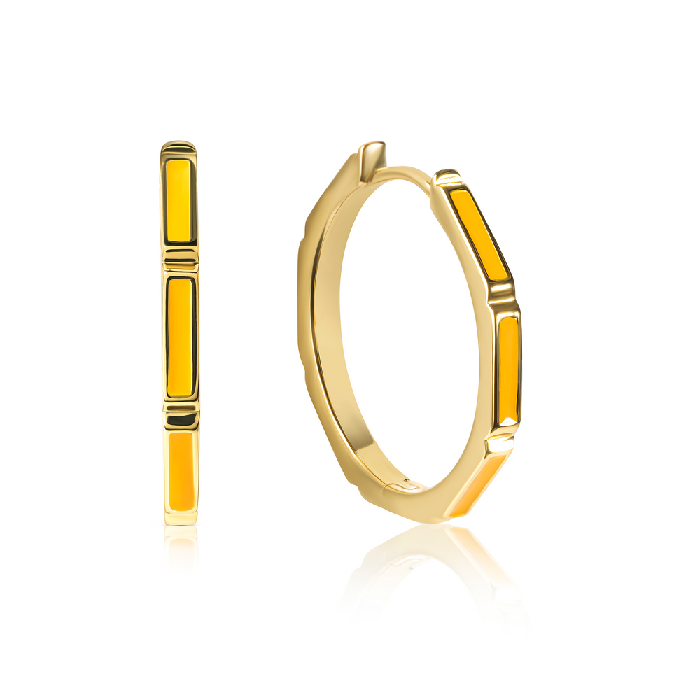 Carrington Enamel Hoop Earrings E306
