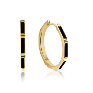 Carrington Enamel Hoop Earrings E306