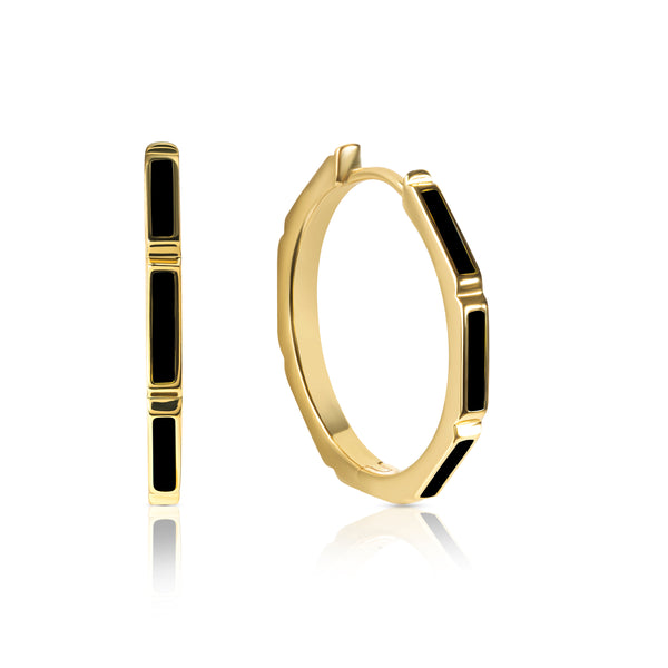 Carrington Enamel Hoop Earrings E306