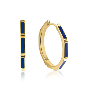 Carrington Enamel Hoop Earrings E306