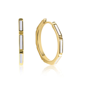 Carrington Enamel Hoop Earrings E306