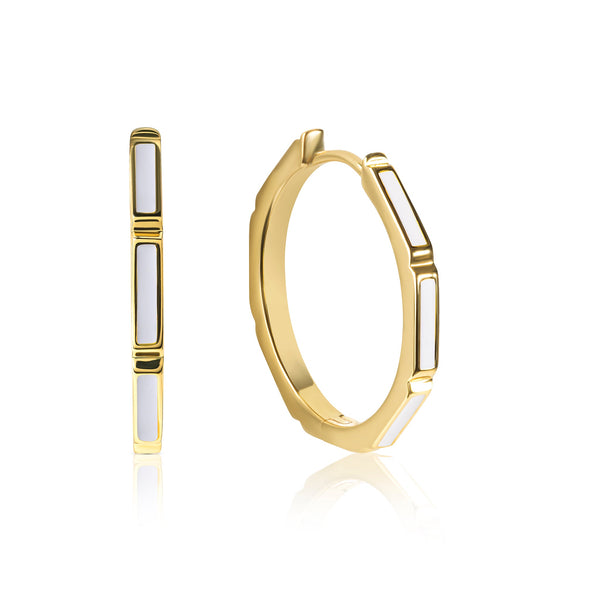 Carrington Enamel Hoop Earrings E306