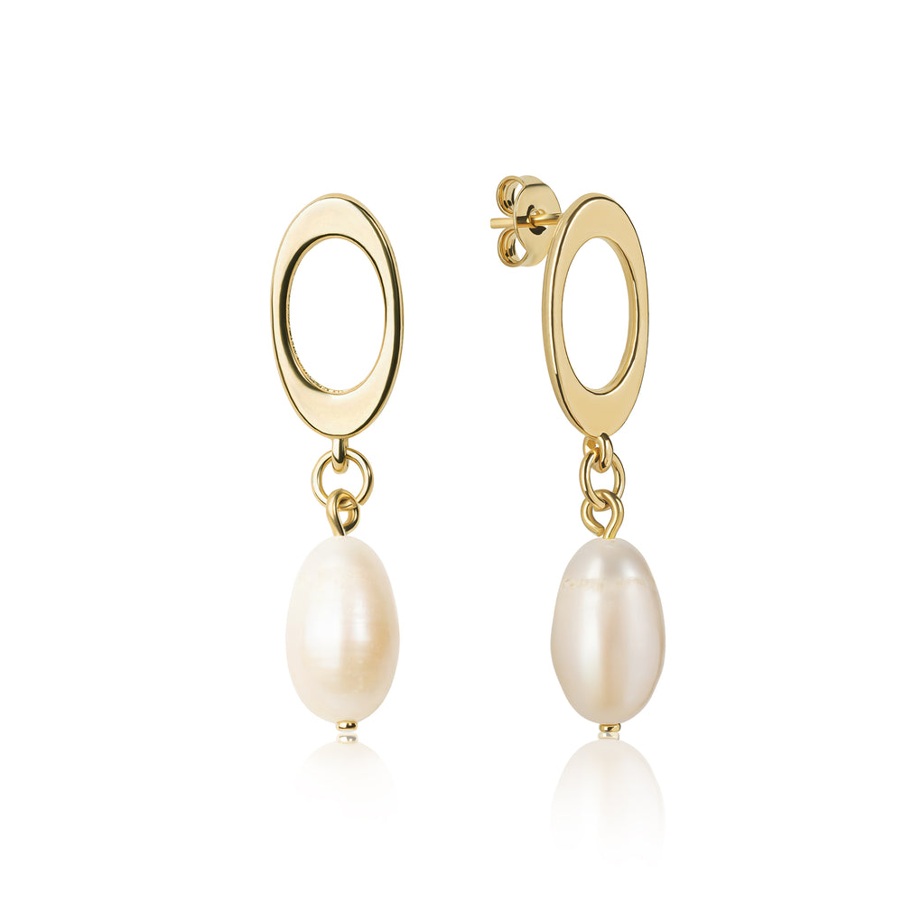 Miranda O Pearl Drop Earrings E307