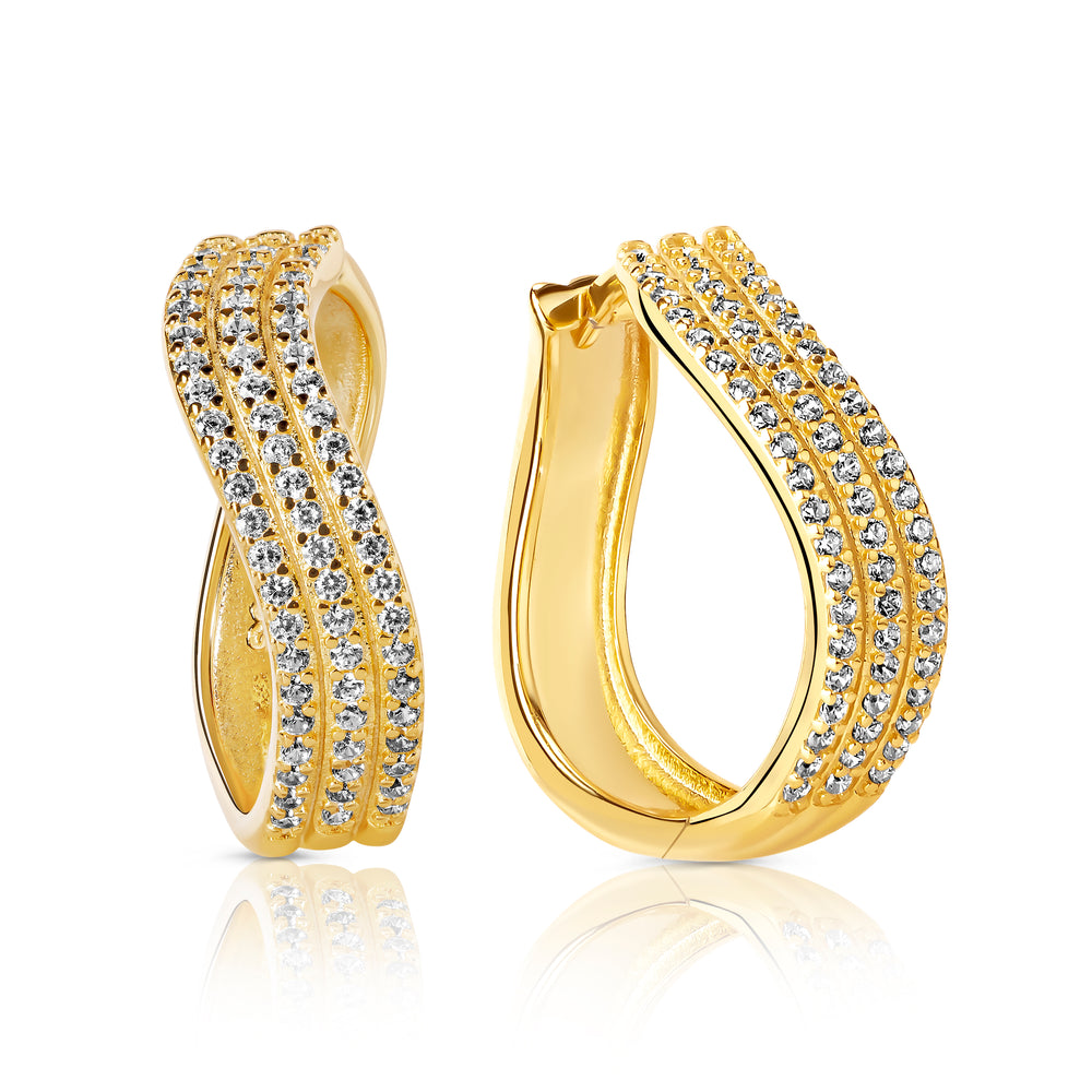 Ashley CZ Hoop Earrings E316