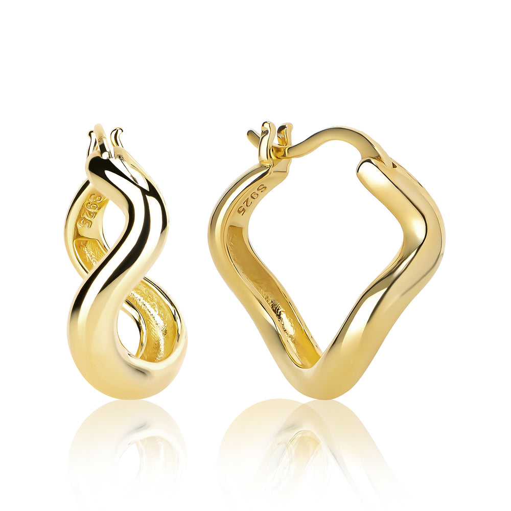 Sydney twist hoop earrings E321
