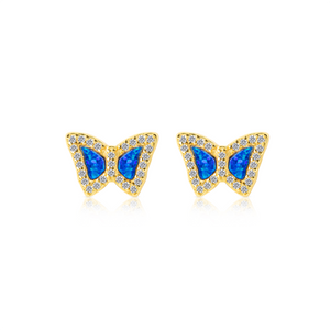 Isabella Opal Butterfly Stud Earrings E358
