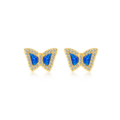 Isabella Opal Butterfly Stud Earrings E358