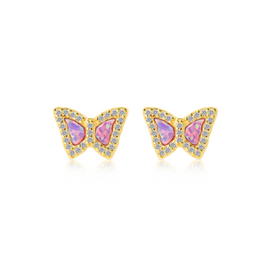 Isabella Opal Butterfly Stud Earrings E358