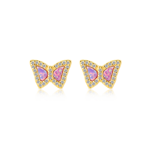 Isabella Opal Butterfly Stud Earrings E358