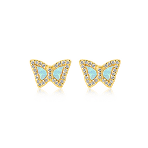 Isabella Opal Butterfly Stud Earrings E358