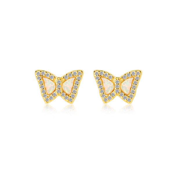 Isabella Opal Butterfly Stud Earrings E358