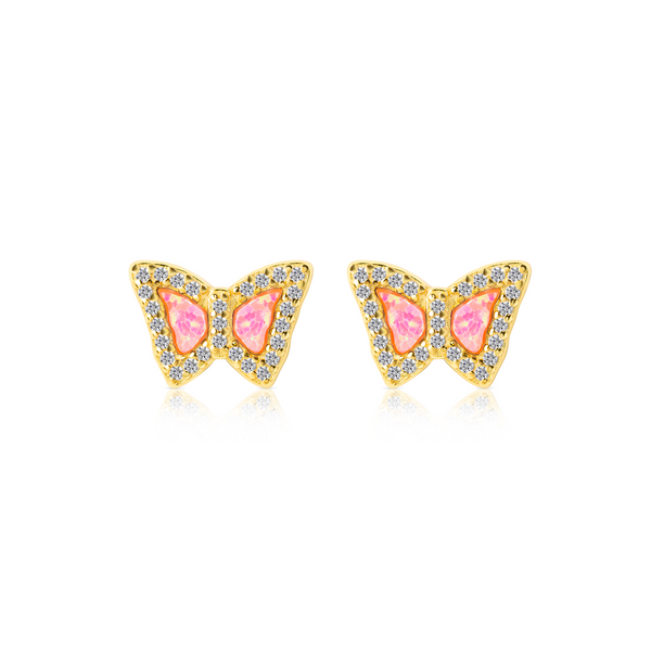 Isabella Opal Butterfly Stud Earrings E358