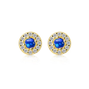 Gracie CZ Opal Stud Earrings E386