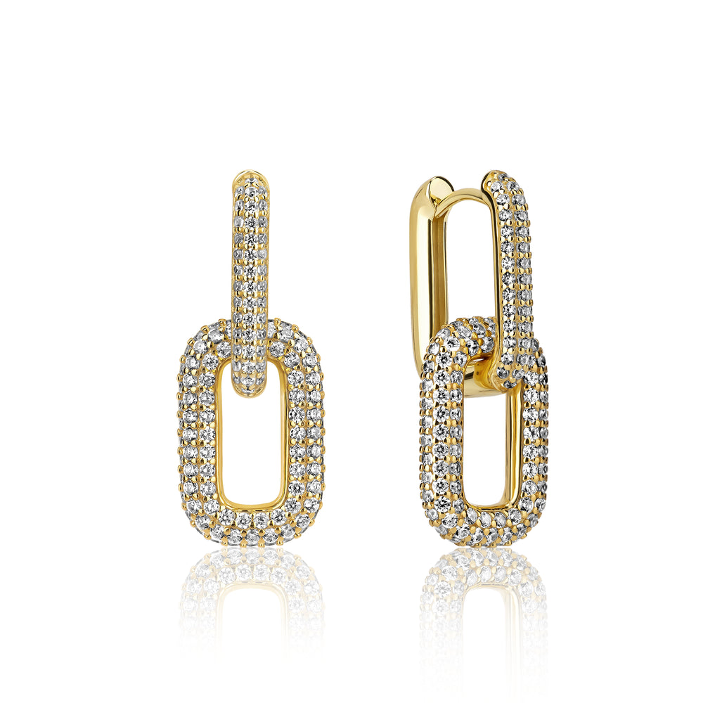 Baxter CZ Link Earrings E394