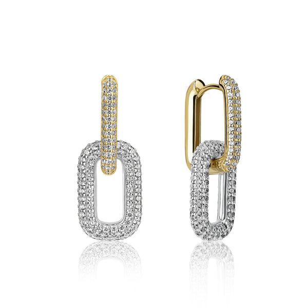 Baxter CZ Link Earrings E394