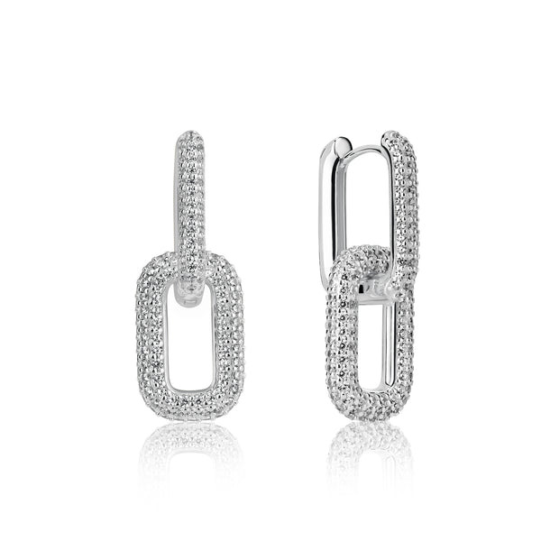 Baxter CZ Link Earrings E394