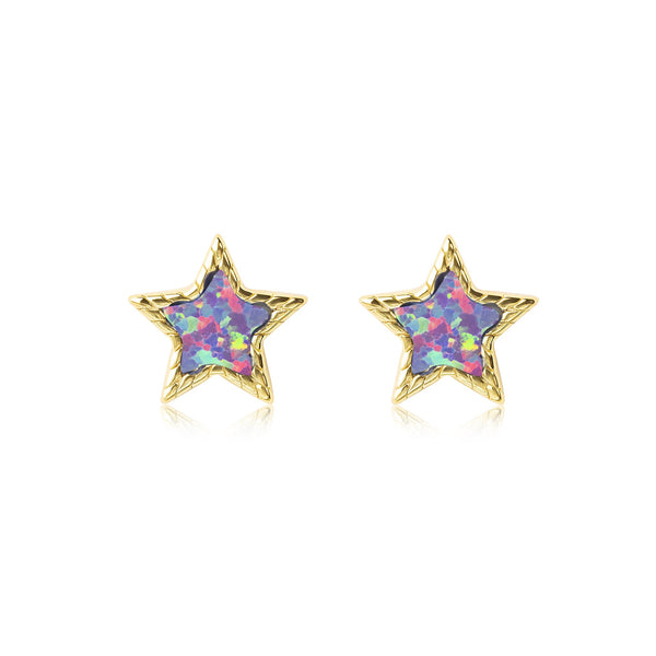 Isabella Opal Star Stud Earrings E370