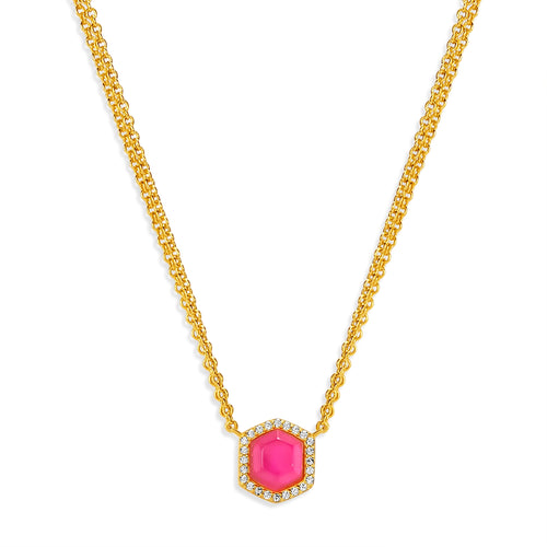Debbie Hex Pendant Necklace N320