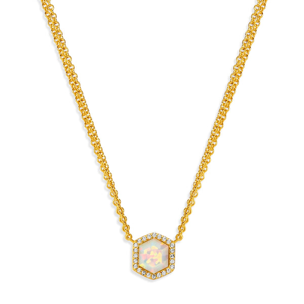 Debbie Hex Pendant Necklace N320