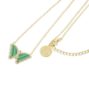 Kodi Malachite Butterfly Necklace N425