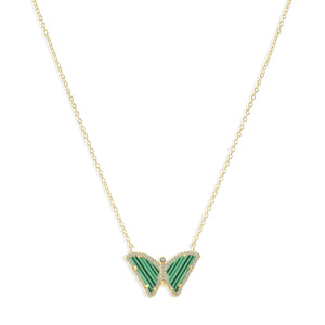 Kodi Malachite Butterfly Necklace N425