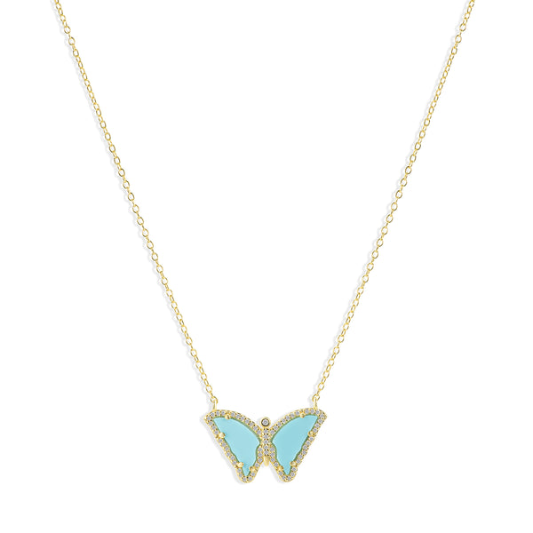 Kodi Malachite Butterfly Necklace N425