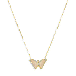 Paloma Butterfly Mother Of Pearl Necklace N430