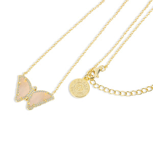 Paloma Butterfly Mother Of Pearl Necklace N430